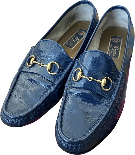 gucci loafers navy|collapsible Gucci loafers.